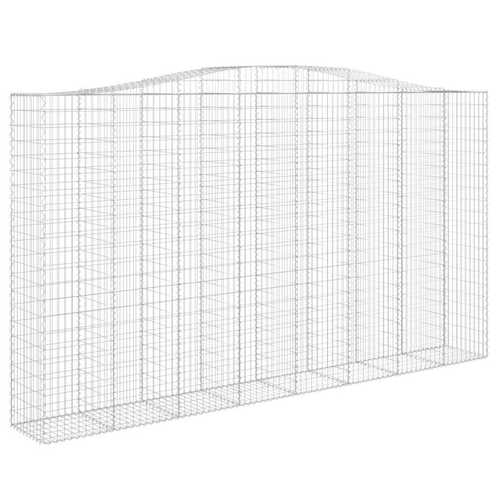 buede gabionkurve 6 stk. 400x50x220/240 cm galvaniseret jern