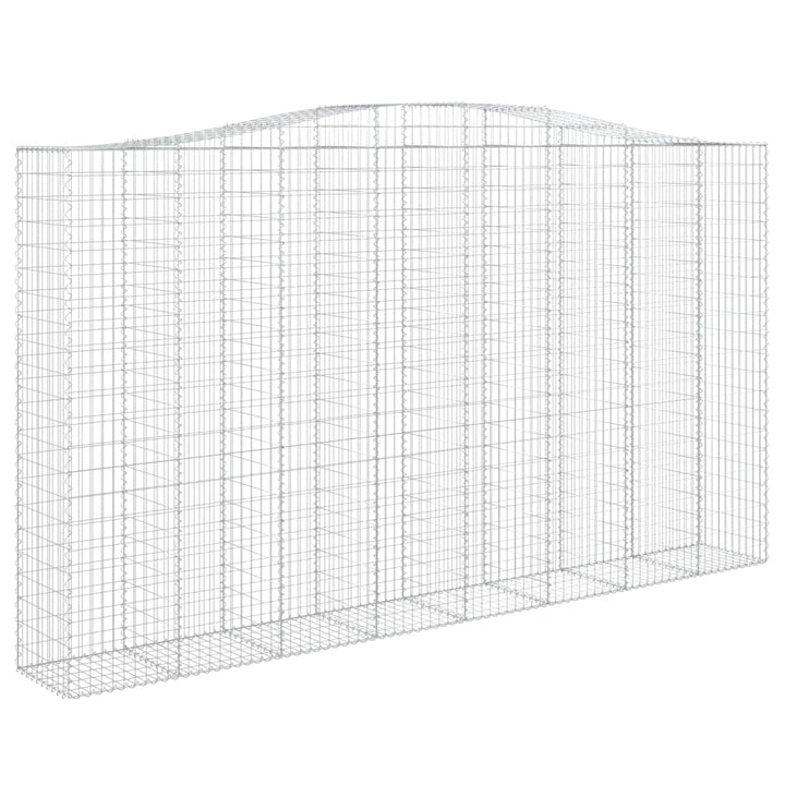 buede gabionkurve 9 stk. 400x50x220/240 cm galvaniseret jern