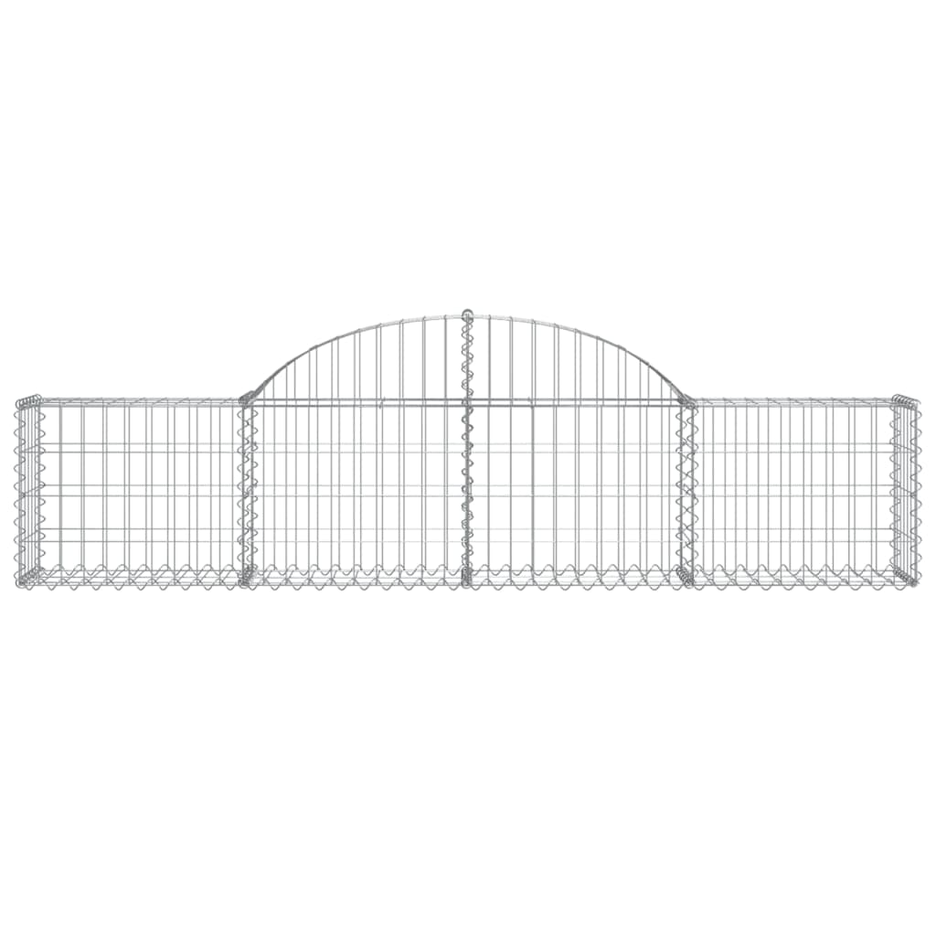 buede gabionkurve 2 stk. 200x30x40/60 cm galvaniseret jern
