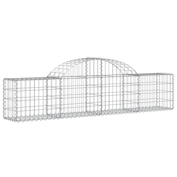 buede gabionkurve 3 stk. 200x30x40/60 cm galvaniseret jern