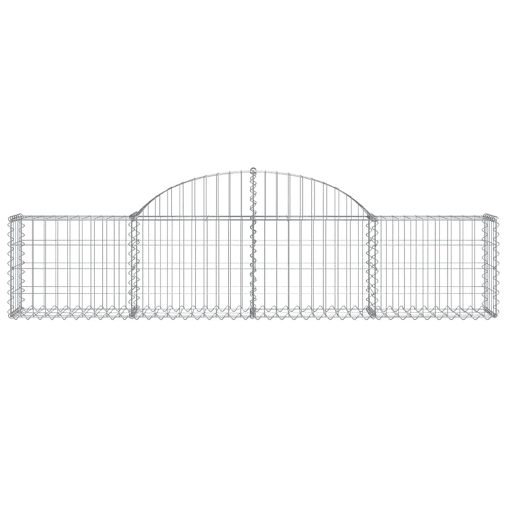 buede gabionkurve 3 stk. 200x30x40/60 cm galvaniseret jern