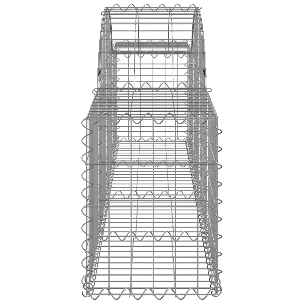 buede gabionkurve 3 stk. 200x30x40/60 cm galvaniseret jern