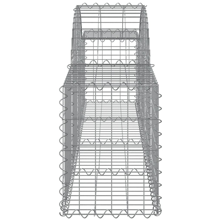 buede gabionkurve 3 stk. 200x30x40/60 cm galvaniseret jern
