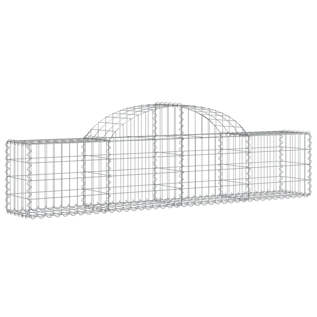 buede gabionkurve 4 stk. 200x30x40/60 cm galvaniseret jern