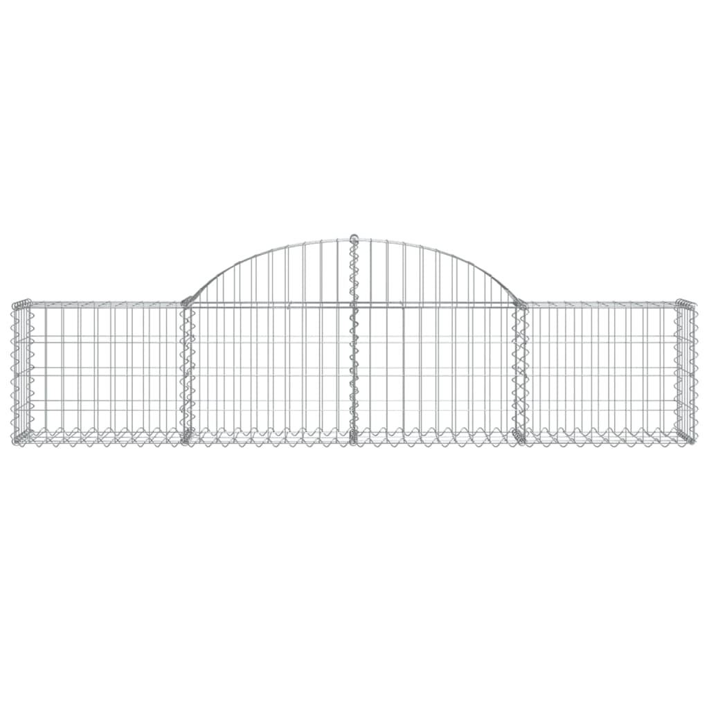 buede gabionkurve 4 stk. 200x30x40/60 cm galvaniseret jern