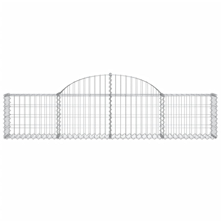 buede gabionkurve 6 stk. 200x30x40/60 cm galvaniseret jern
