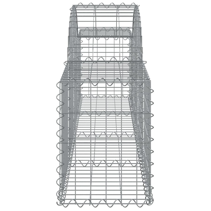 buede gabionkurve 7 stk. 200x30x40/60 cm galvaniseret jern