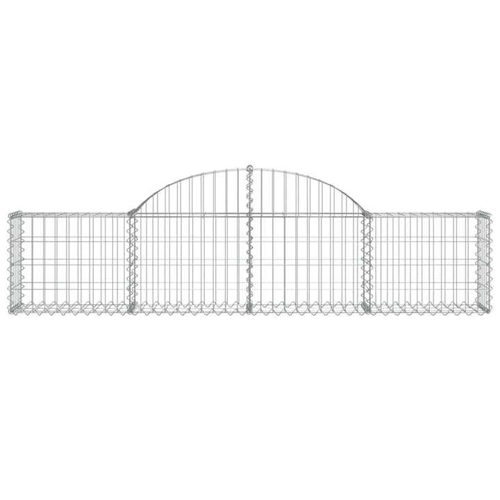 buede gabionkurve 8 stk. 200x30x40/60 cm galvaniseret jern