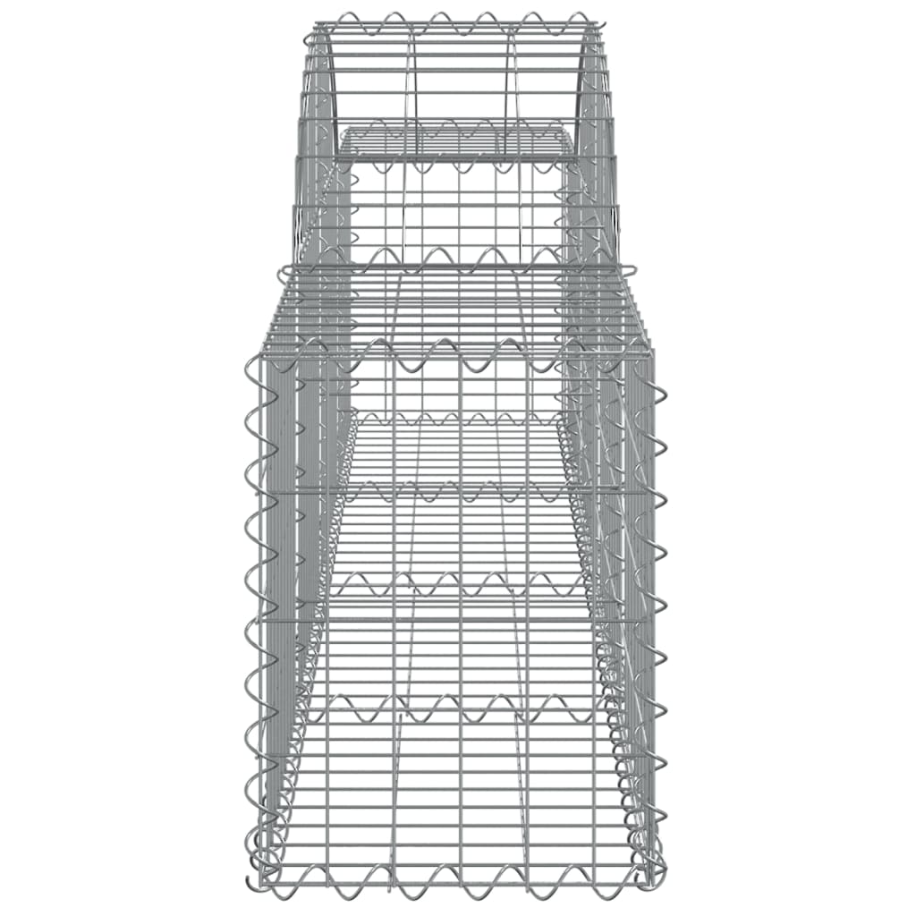 buede gabionkurve 15 stk. 200x30x40/60 cm galvaniseret jern