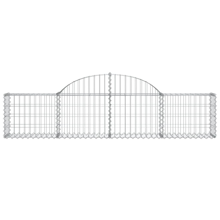 buede gabionkurve 20 stk. 200x30x40/60 cm galvaniseret jern