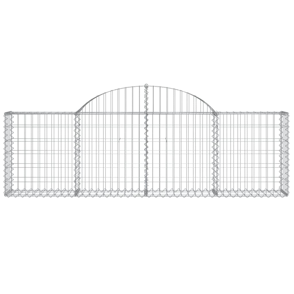 buede gabionkurve 2 stk. 200x30x60/80 cm galvaniseret jern
