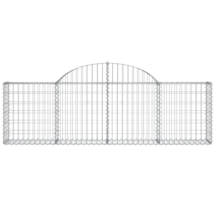 buede gabionkurve 2 stk. 200x30x60/80 cm galvaniseret jern