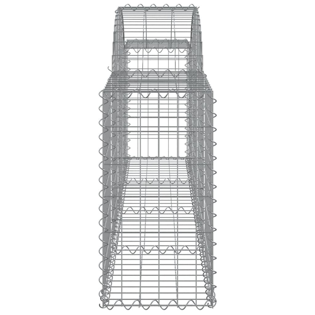buede gabionkurve 2 stk. 200x30x60/80 cm galvaniseret jern