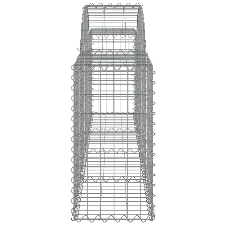 buede gabionkurve 2 stk. 200x30x60/80 cm galvaniseret jern