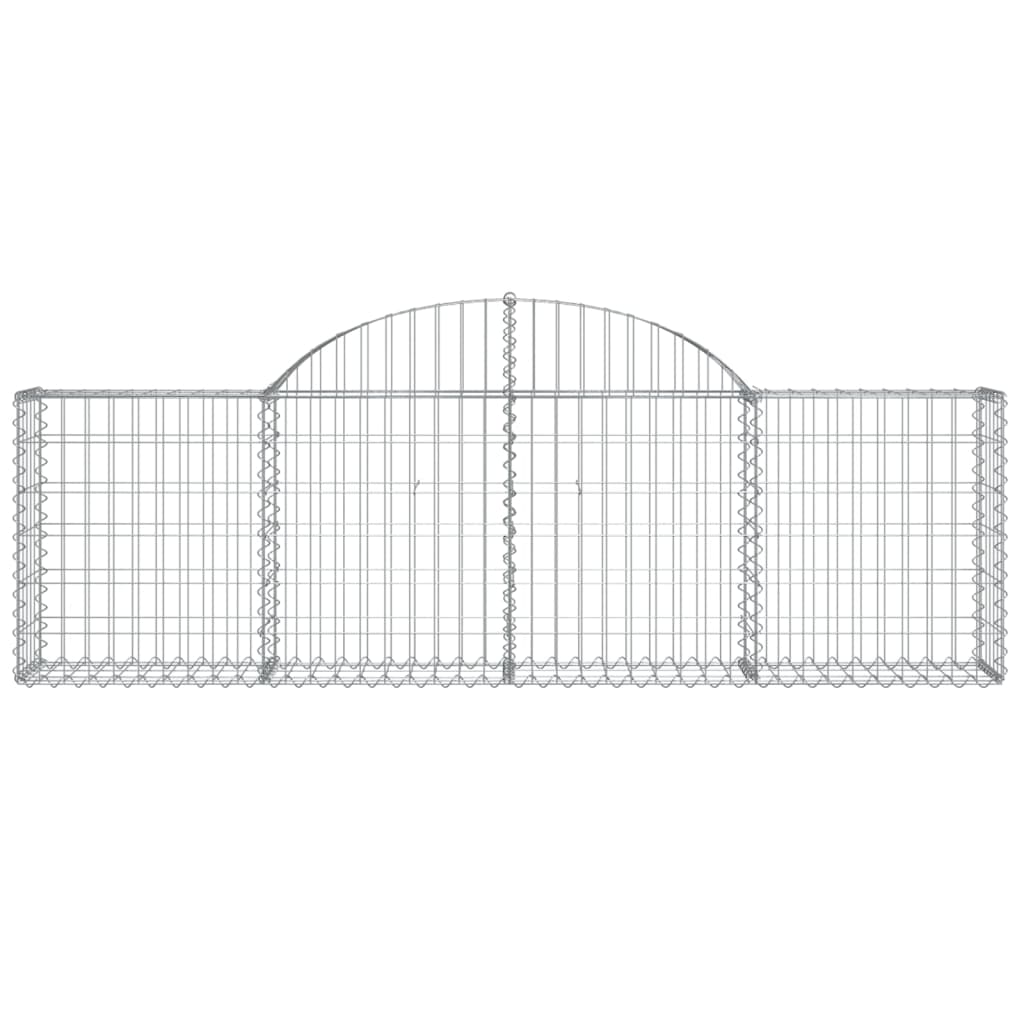 buede gabionkurve 3 stk. 200x30x60/80 cm galvaniseret jern