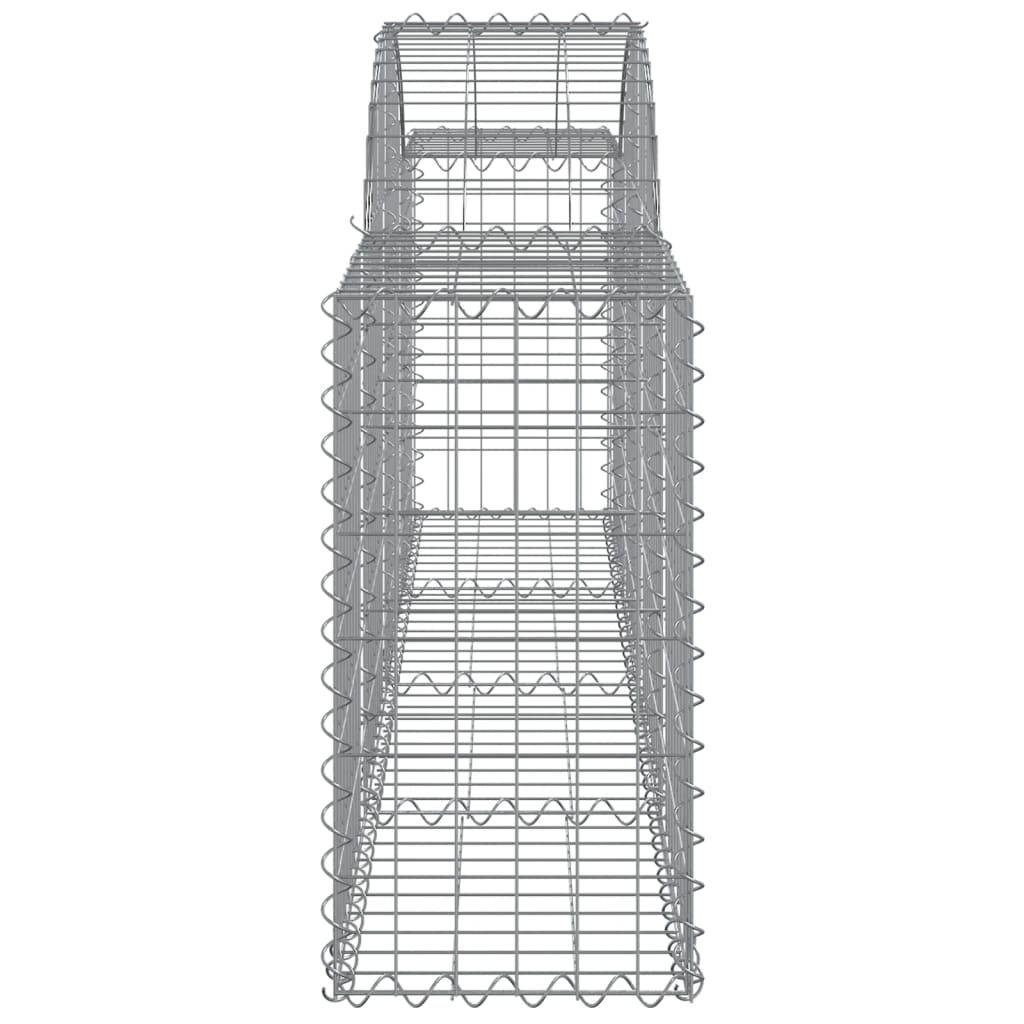 buede gabionkurve 4 stk. 200x30x60/80 cm galvaniseret jern