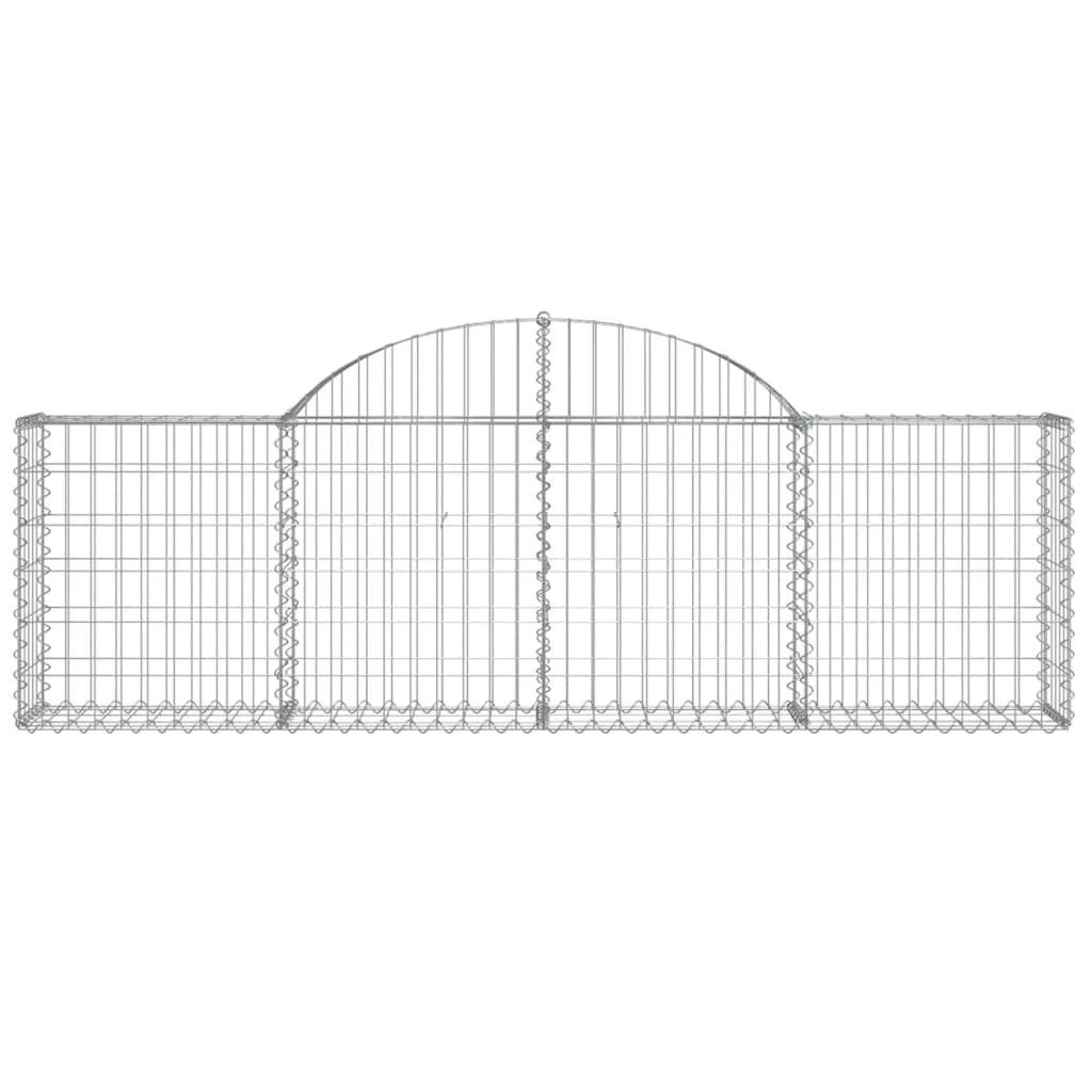buede gabionkurve 6 stk. 200x30x60/80 cm galvaniseret jern