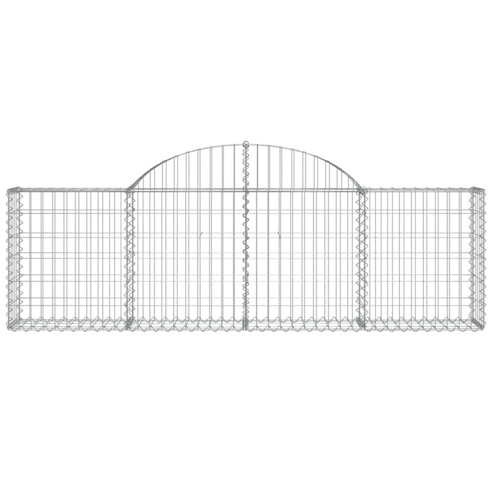 buede gabionkurve 6 stk. 200x30x60/80 cm galvaniseret jern