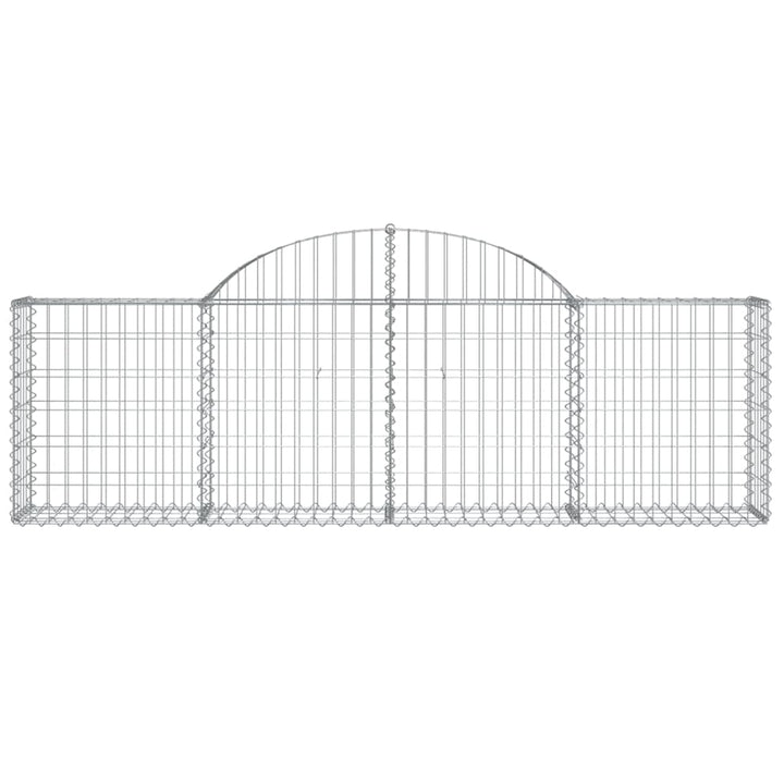 buede gabionkurve 7 stk. 200x30x60/80 cm galvaniseret jern