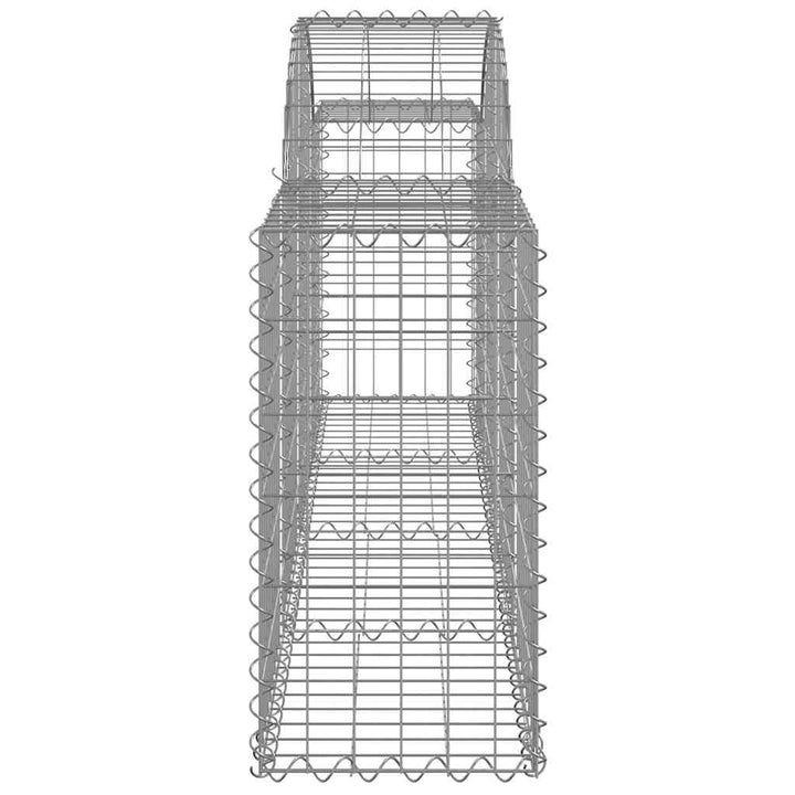 buede gabionkurve 7 stk. 200x30x60/80 cm galvaniseret jern
