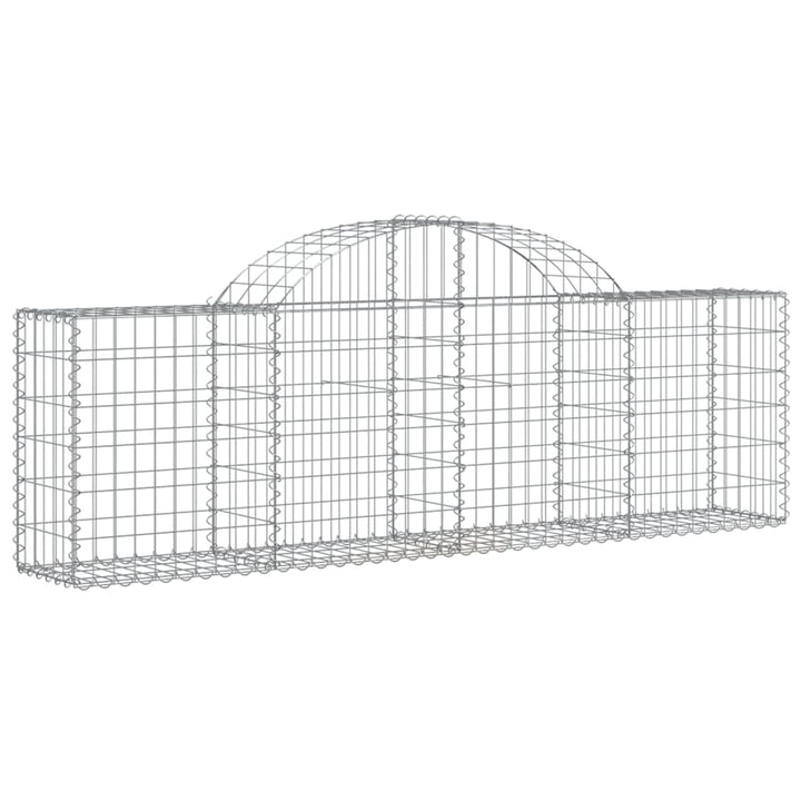 buede gabionkurve 8 stk. 200x30x60/80 cm galvaniseret jern