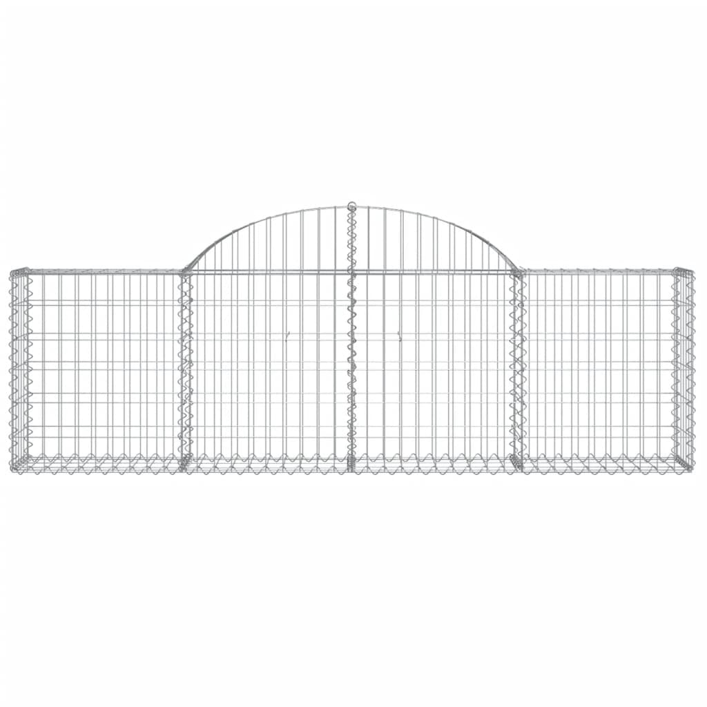 buede gabionkurve 9 stk. 200x30x60/80 cm galvaniseret jern