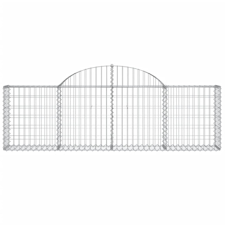 buede gabionkurve 9 stk. 200x30x60/80 cm galvaniseret jern