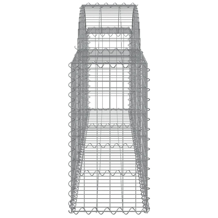 buede gabionkurve 15 stk. 200x30x60/80 cm galvaniseret jern