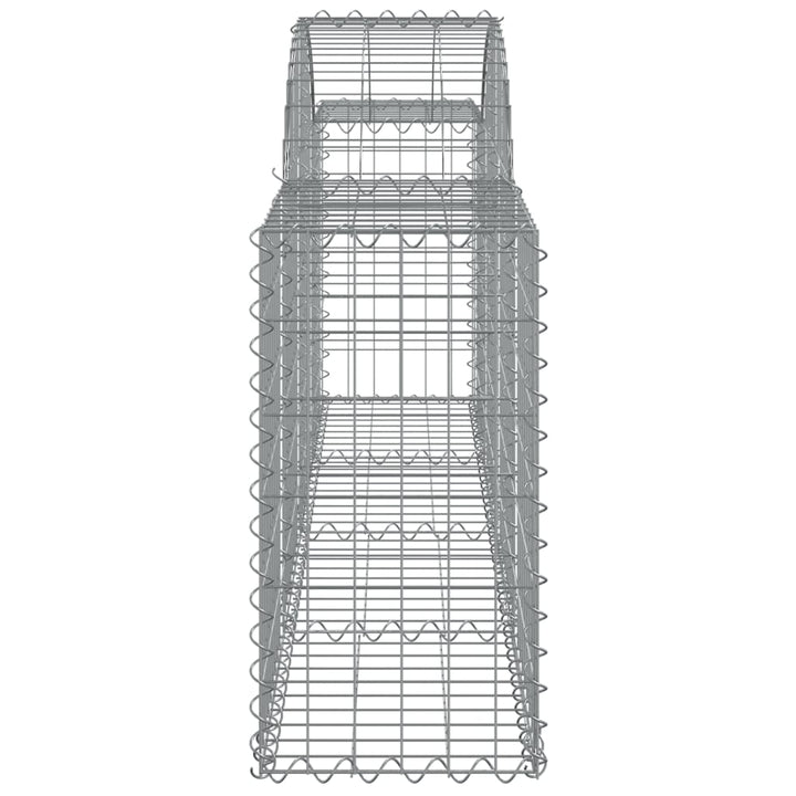 buede gabionkurve 25 stk. 200x30x60/80 cm galvaniseret jern