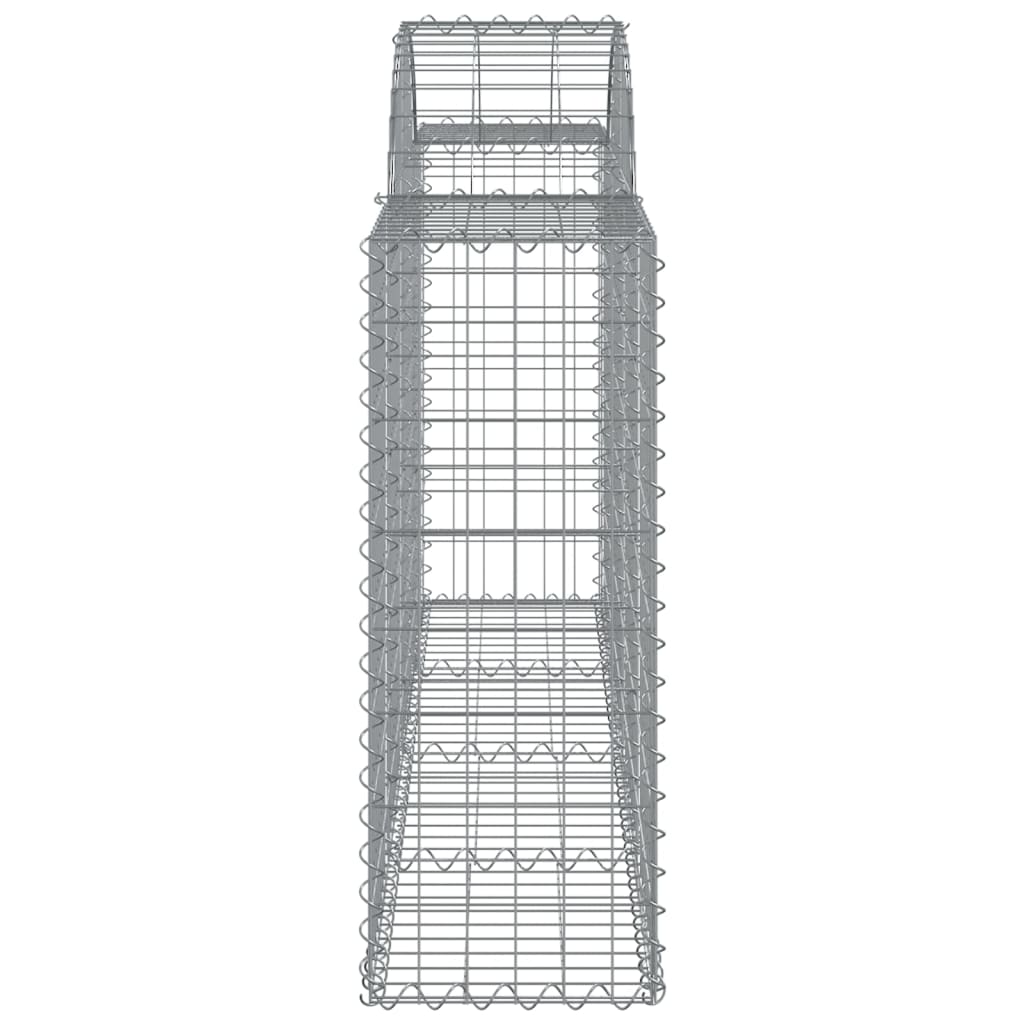 buede gabionkurve 2 stk. 200x30x80/100 cm galvaniseret jern