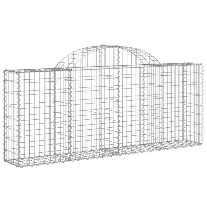 buede gabionkurve 3 stk. 200x30x80/100 cm galvaniseret jern