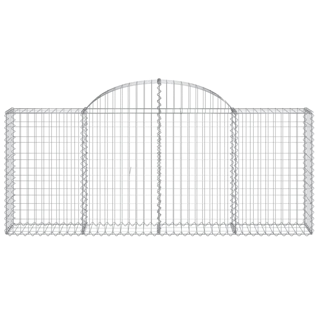 buede gabionkurve 3 stk. 200x30x80/100 cm galvaniseret jern