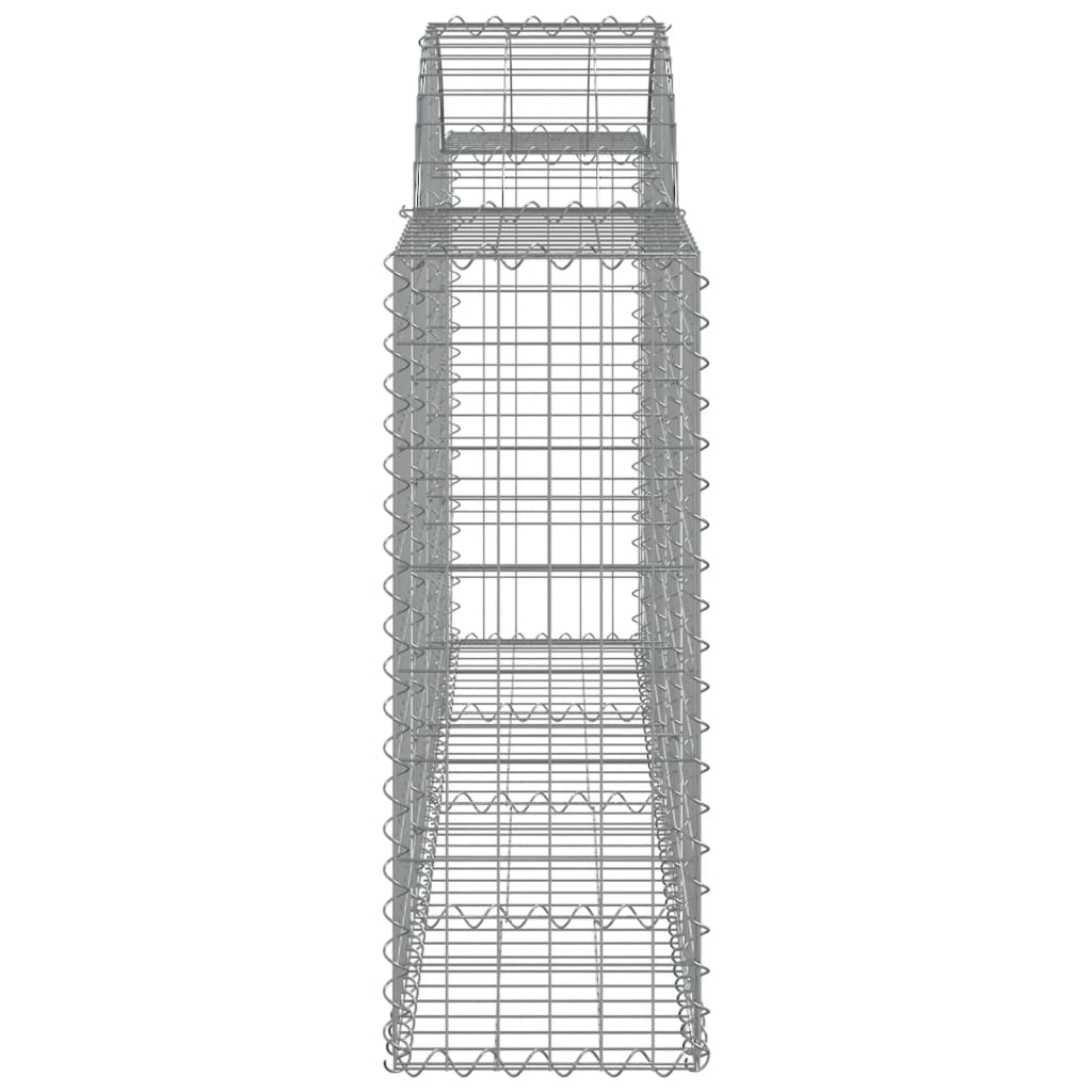 buede gabionkurve 3 stk. 200x30x80/100 cm galvaniseret jern