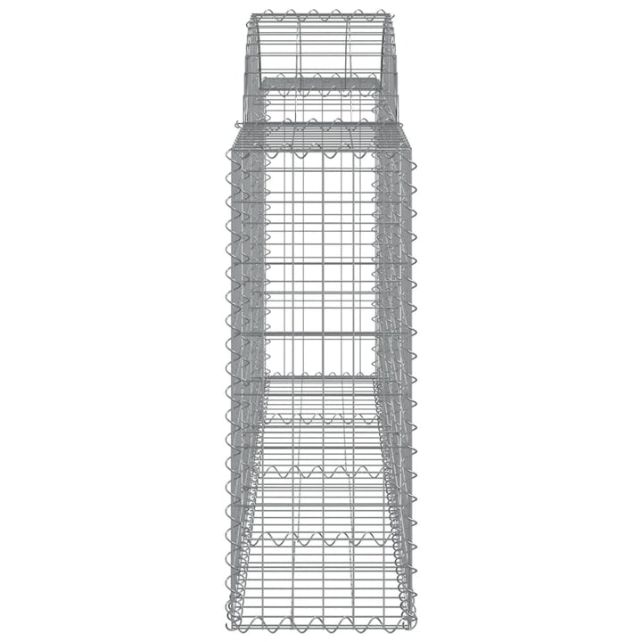 buede gabionkurve 3 stk. 200x30x80/100 cm galvaniseret jern