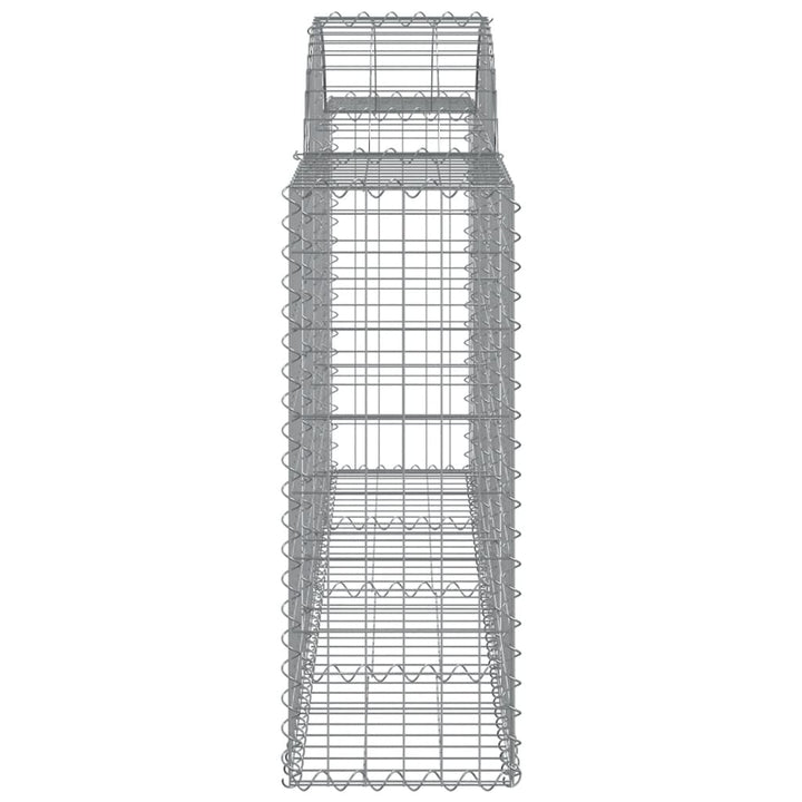 buede gabionkurve 5 stk. 200x30x80/100 cm galvaniseret jern