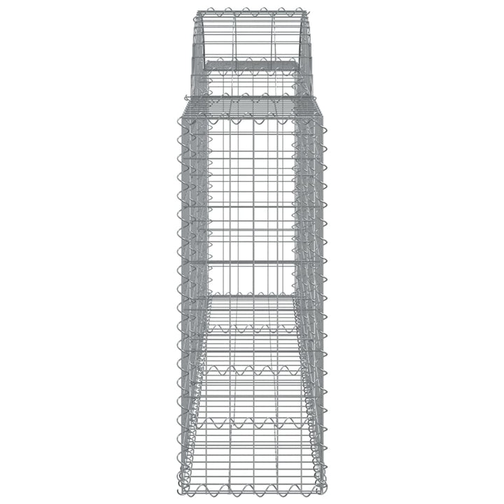 buede gabionkurve 8 stk. 200x30x80/100 cm galvaniseret jern