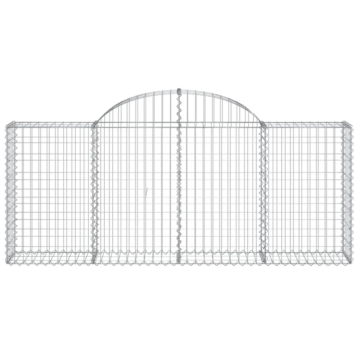 buede gabionkurve 12 stk. 200x30x80/100 cm galvaniseret jern