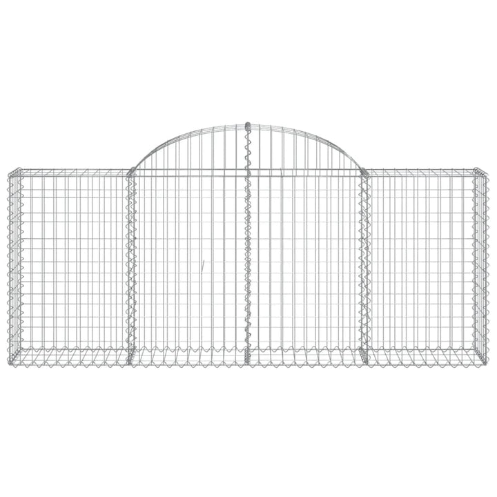 buede gabionkurve 13 stk. 200x30x80/100 cm galvaniseret jern