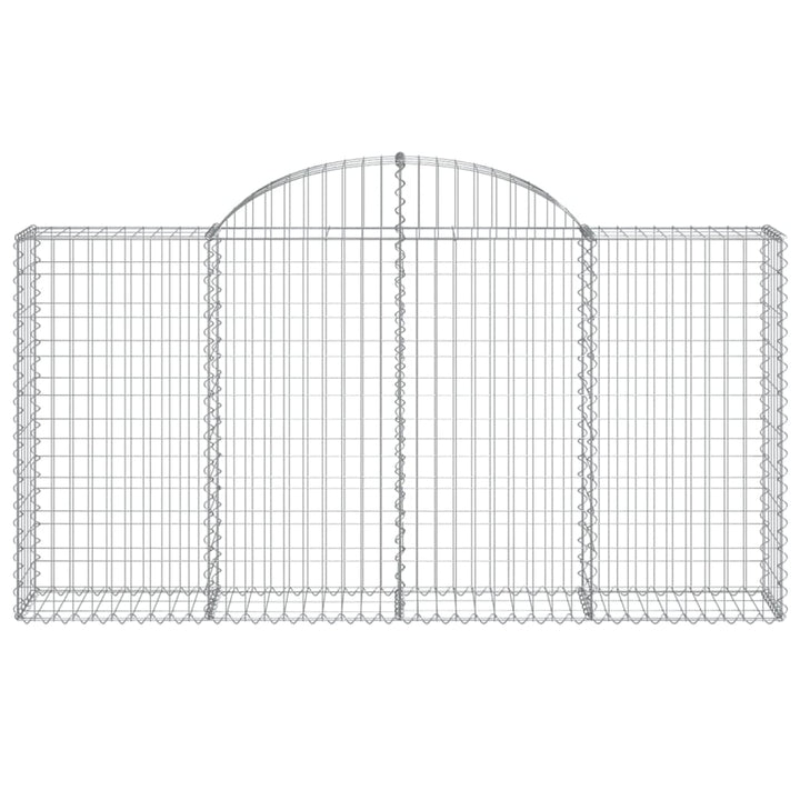 buede gabionkurve 3 stk. 200x30x100/120 cm galvaniseret jern