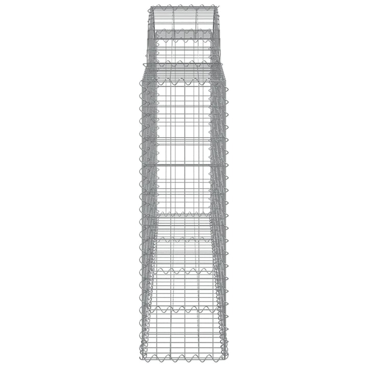 buede gabionkurve 3 stk. 200x30x100/120 cm galvaniseret jern
