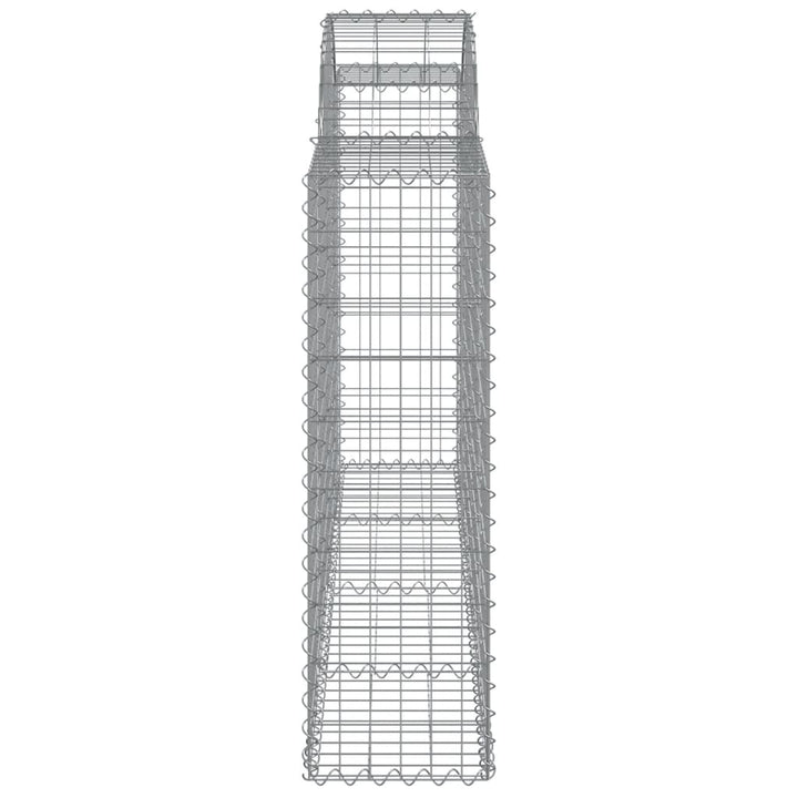 buede gabionkurve 4 stk. 200x30x100/120 cm galvaniseret jern