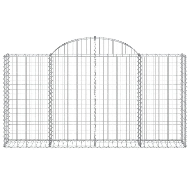 buede gabionkurve 7 stk. 200x30x100/120 cm galvaniseret jern