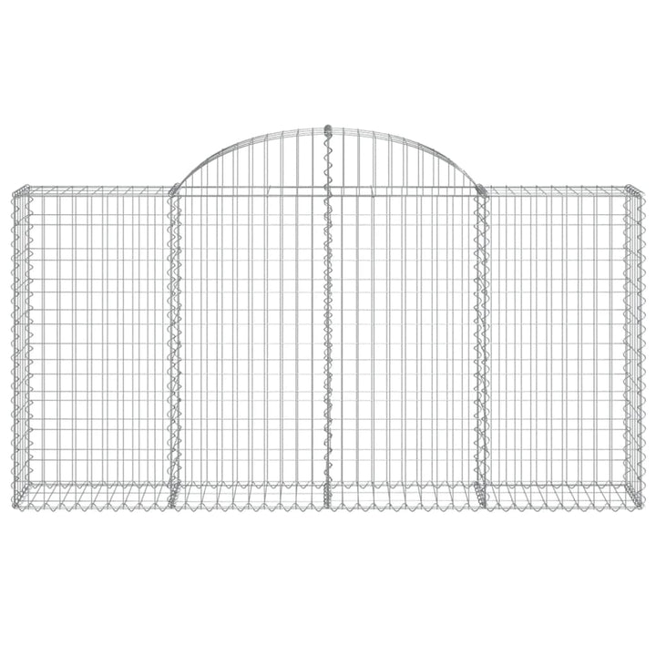 buede gabionkurve 9 stk. 200x30x100/120 cm galvaniseret jern