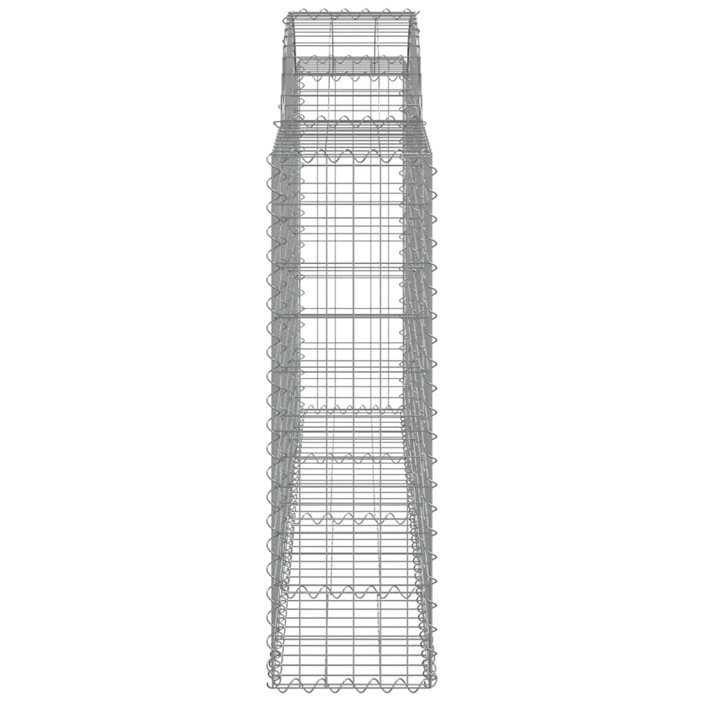 buede gabionkurve 14 stk. 200x30x100/120 cm galvaniseret jern