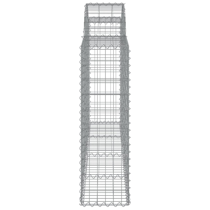 buede gabionkurve 15 stk. 200x30x100/120 cm galvaniseret jern