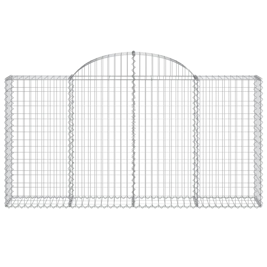 buede gabionkurve 25 stk. 200x30x100/120 cm galvaniseret jern