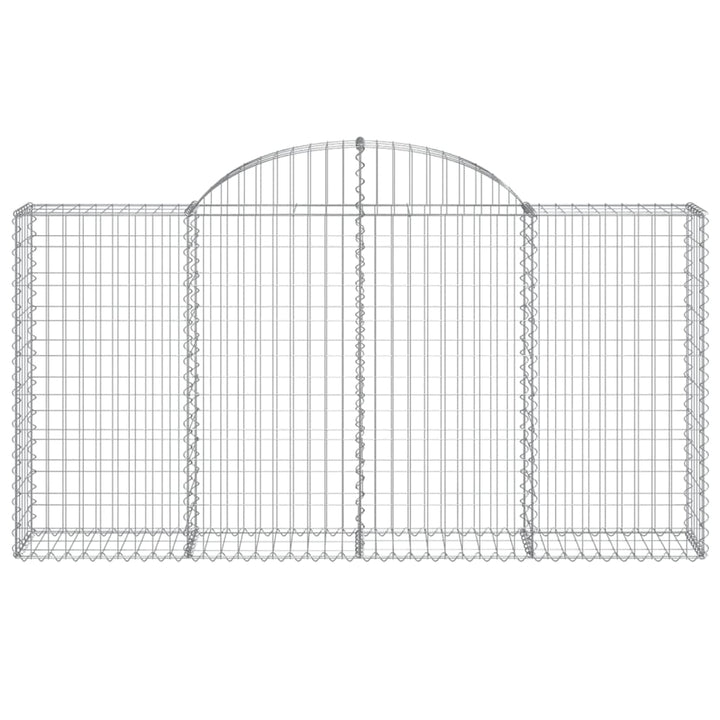 buede gabionkurve 25 stk. 200x30x100/120 cm galvaniseret jern