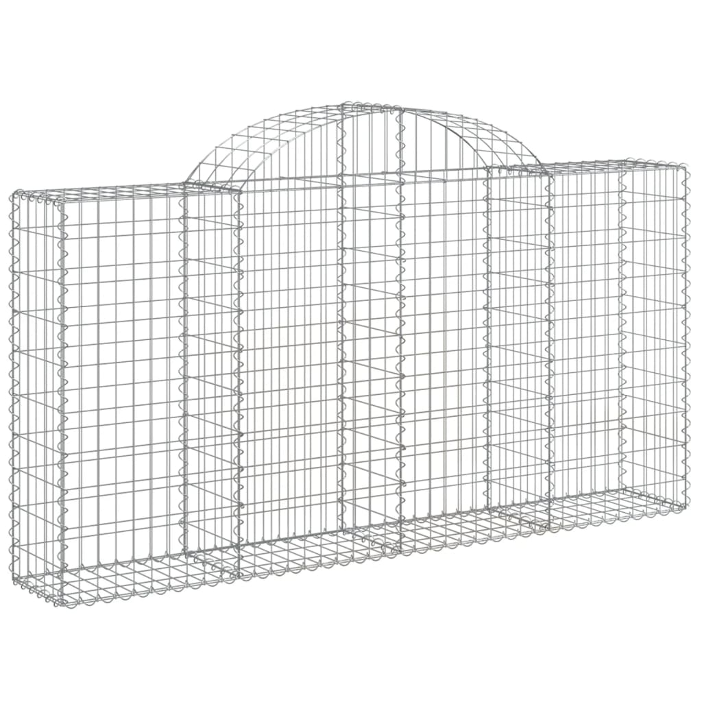 buede gabionkurve 30 stk. 200x30x100/120 cm galvaniseret jern