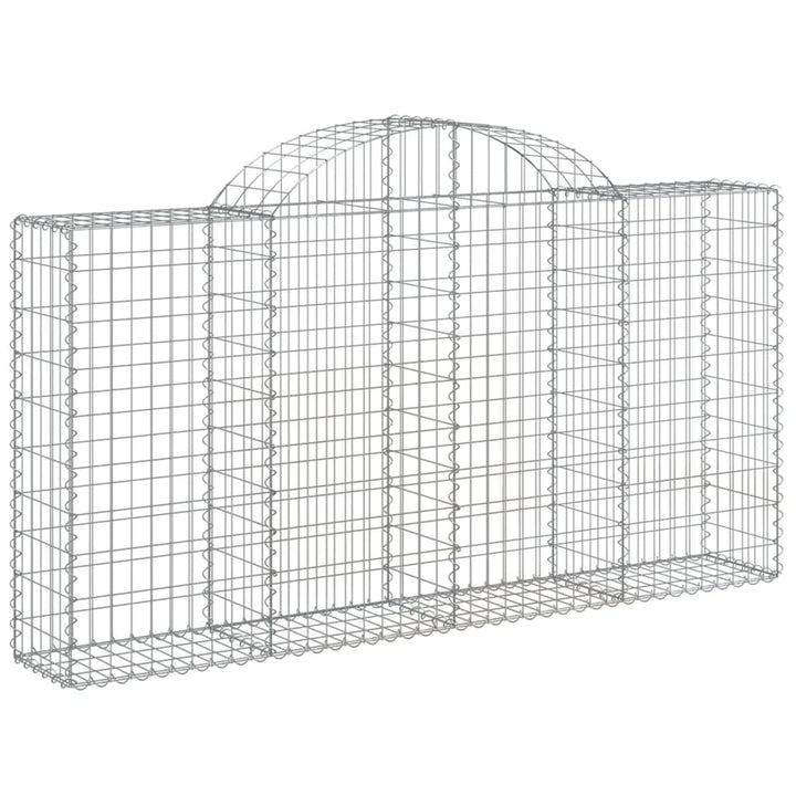 buede gabionkurve 30 stk. 200x30x100/120 cm galvaniseret jern