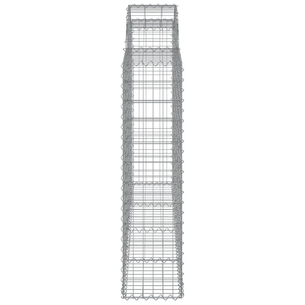 buede gabionkurve 2 stk. 200x30x120/140 cm galvaniseret jern